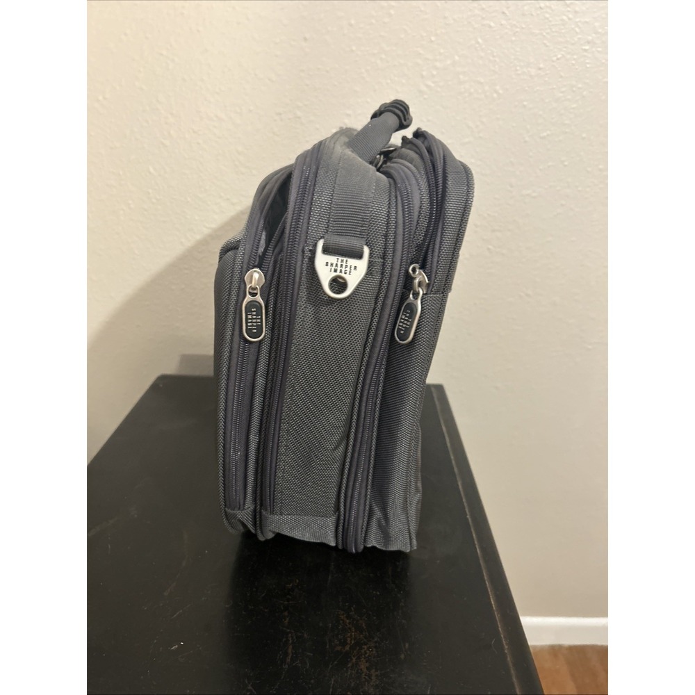 Sharper Image Carry On Laptop Bag TSA Approved Silver & Grey Travel - Picture 8 of 11